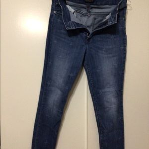 Express Women's High Rise Jeans - Dark Blue